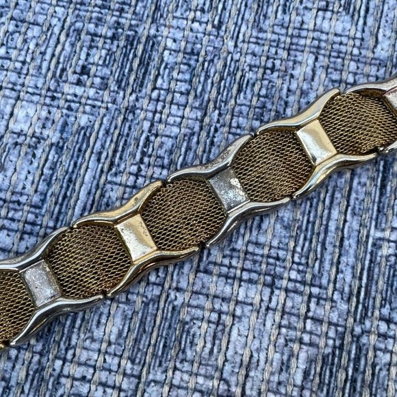 Donna Katz Vintage Belt Gold Tone Metal Waist Band Metal Mesh Waistband Size 26 main image 4